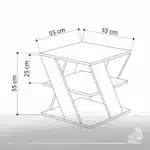 ⁦ترابيزة جانبية 55سم - أبيض RA-SI24⁩ - الصورة ⁦3⁩