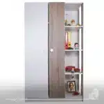 ⁦دولاب مودرن 100سم - أبيض×خشبي RA-D14⁩ - الصورة ⁦5⁩