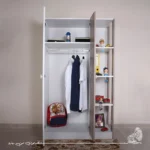 ⁦دولاب مودرن 100سم - أبيض×خشبي RA-D14⁩ - الصورة ⁦2⁩