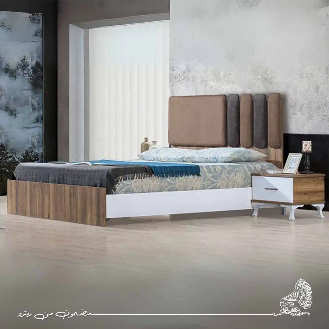 سرير-مودرن-165-سم-–-بني-RA-BD05 سرير مودرن 165 سم - بني RA-BD05 - الصورة 1