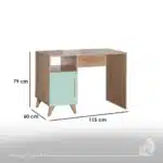 ⁦مكتب مودرن 115سم - بيج×أخضر فاتح RA039⁩ - الصورة ⁦3⁩