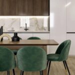 ⁦ترابيزة سفرة مودرن + 8 كراسي - أخضر×بني RA-DR12⁩ - الصورة ⁦3⁩