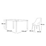 ⁦ترابيزة سفرة مودرن + 8 كراسي - أخضر×بني RA-DR12⁩ - الصورة ⁦4⁩