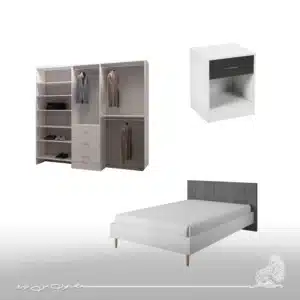 غرفة نوم مودرن – 3 قطع RA-BN08