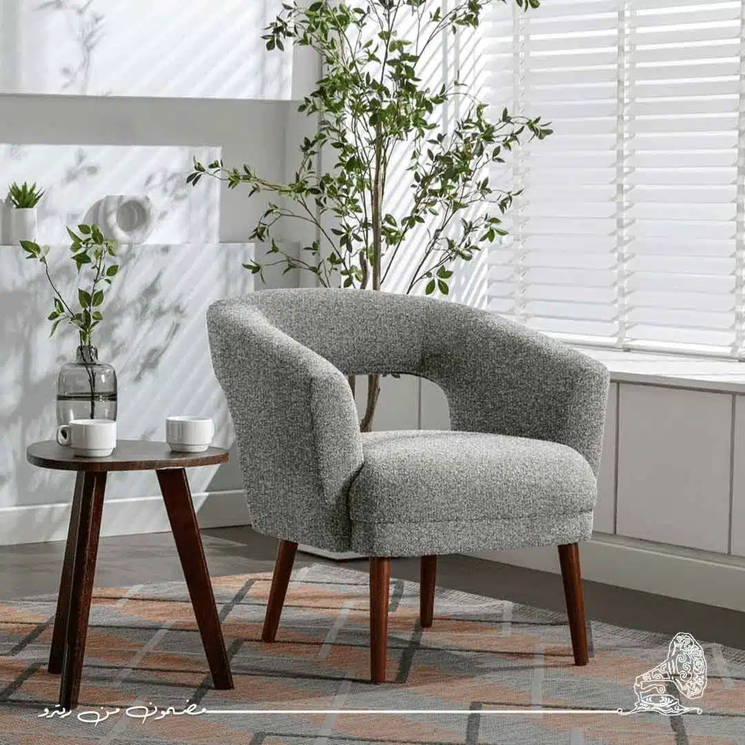 كرسي-فوتيه-+-ترابيزة-جانبية-–-رمادي×بني-RA-SF85-2 كرسي فوتيه - رمادي×بني RA-SF85 - الصورة 1