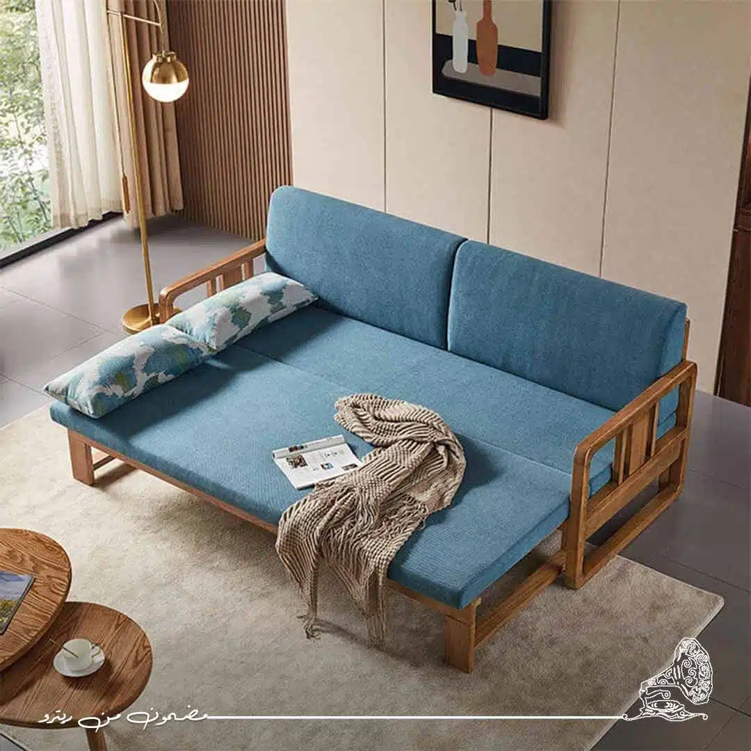 كنبة-سرير-206-سم-–-أزرق×خشبي-RA-SF58-2 كنبة سرير 206 سم – أزرق×خشبي RA-SF58 - الصورة 1