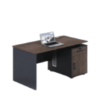 ⁦مكتب موظف 120سم–بني×أسود RA-FE5⁩ - الصورة ⁦2⁩