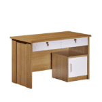 ⁦مكتب موظف 120سم–خشبي×أبيض RA-FE11⁩ - الصورة ⁦3⁩