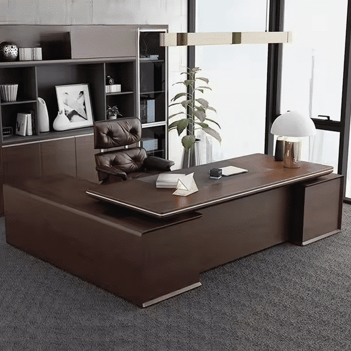 71-2 مكتب مودرن 200سم-بنيRA-F71 - الصورة 1