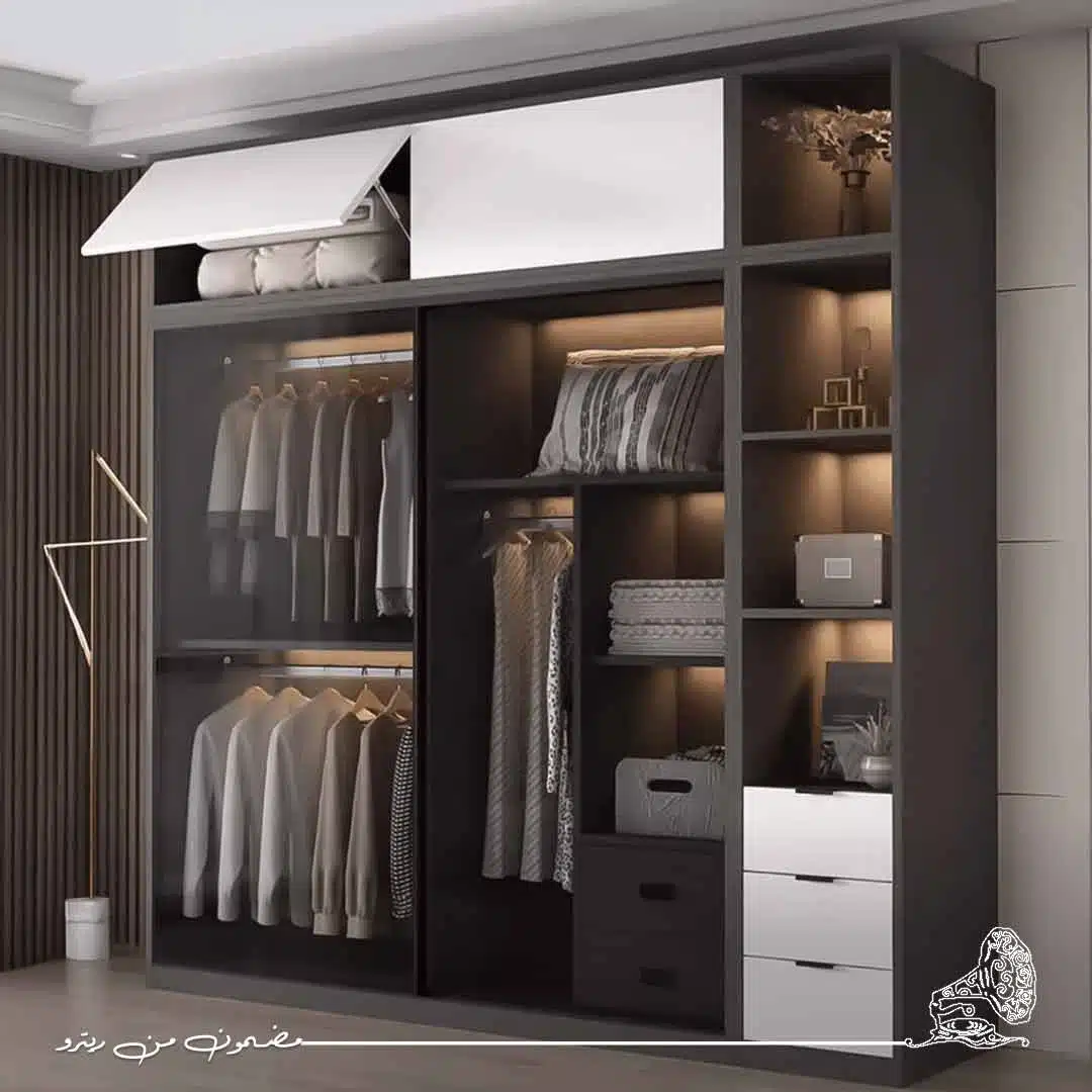 دريسنج-ضلف-زجاج-240سم--رمادي×ابيض-RA-D114-2 دريسنج ضلف زجاج 240سم -رمادي×ابيض RA-D114 - الصورة 1